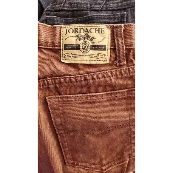 Vintage 90s Jordache Jean Mom Jean Tapered Leg High Waist Relaxed Brown Denim - Picture 7 of 8
